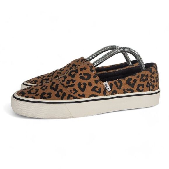 Toms Alpargata Fenix Slip-on Sneakers "Toffee Leopard Print" Women's 9 - Picture 2 of 11